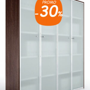 Armoire Bibliothèque de Bureau vitrée design gamme Longitude