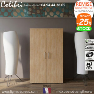 Armoire de bureau en bois mi-haute, Colibri