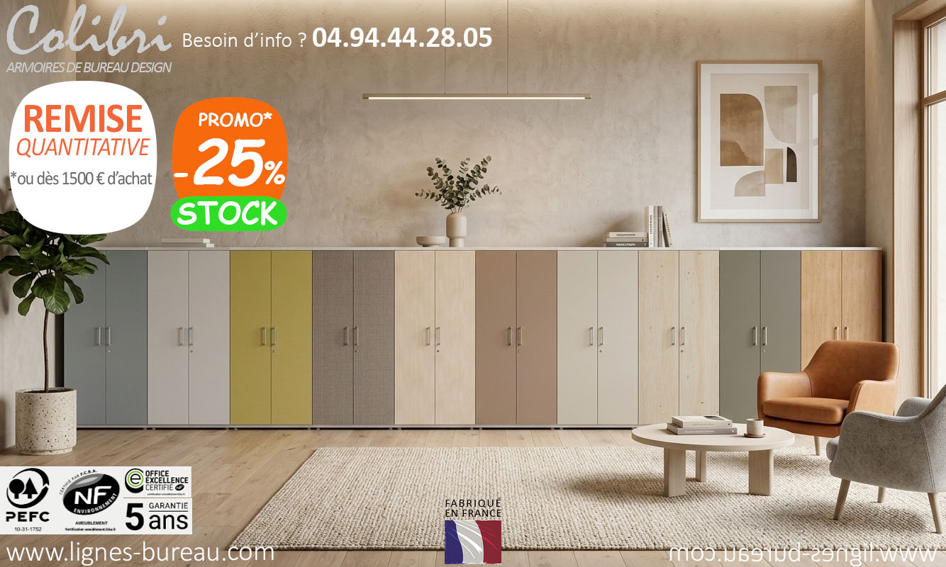 Armoires de rangement de bureau hautes design professionnelles, Colibri