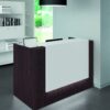 Petite Banque d'accueil design pour une personne, couleur wengé et blanc, nommée BENCH