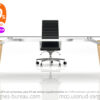 Bureau de direction verre haut de gamme au design contemporain Chrystal