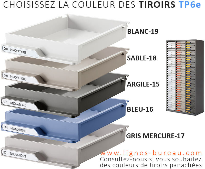 Armoire de bureau à tiroirs E-CLEN pour aménagement de bureaux et