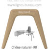 Pied chêne naturel du bureau de direction en verre Chrystal
