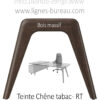 Pied chêne Tabac du Bureau direction verre transparent Chrystal