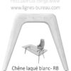 Pied en bois Chêne blanc pour bureau direction verre contemporain Chrystal