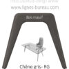 Pied chêne gris pour le bureau de direction en verre transparent Chrystal