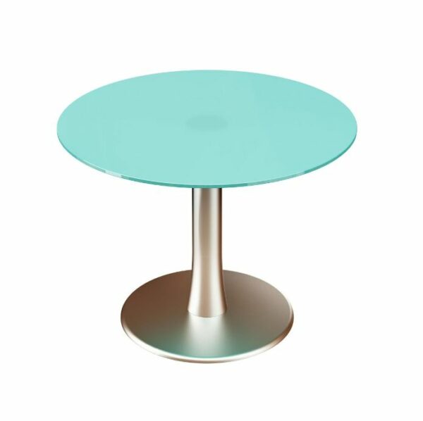 Table de réunion verre, diamètre 100 ou 120 cm, ICEBERG