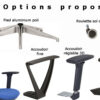 Accessoires optionnels pour le siège bureautique synchrone de la gamme Yes