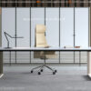 Bureau direction luxueux au design actuel chic, verre et bois LITTORAL