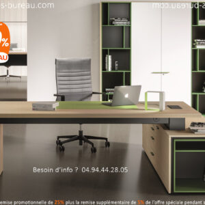 Bureau Direction haut de gamme contemporain avec crédence, Swing