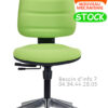 Chaise bureautique YES avec le nouveau mécanisme synchrone en tissu vert