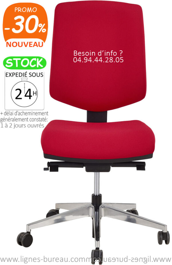 Chaise bureautique rouge, synchrone, en promotion, FLORENT