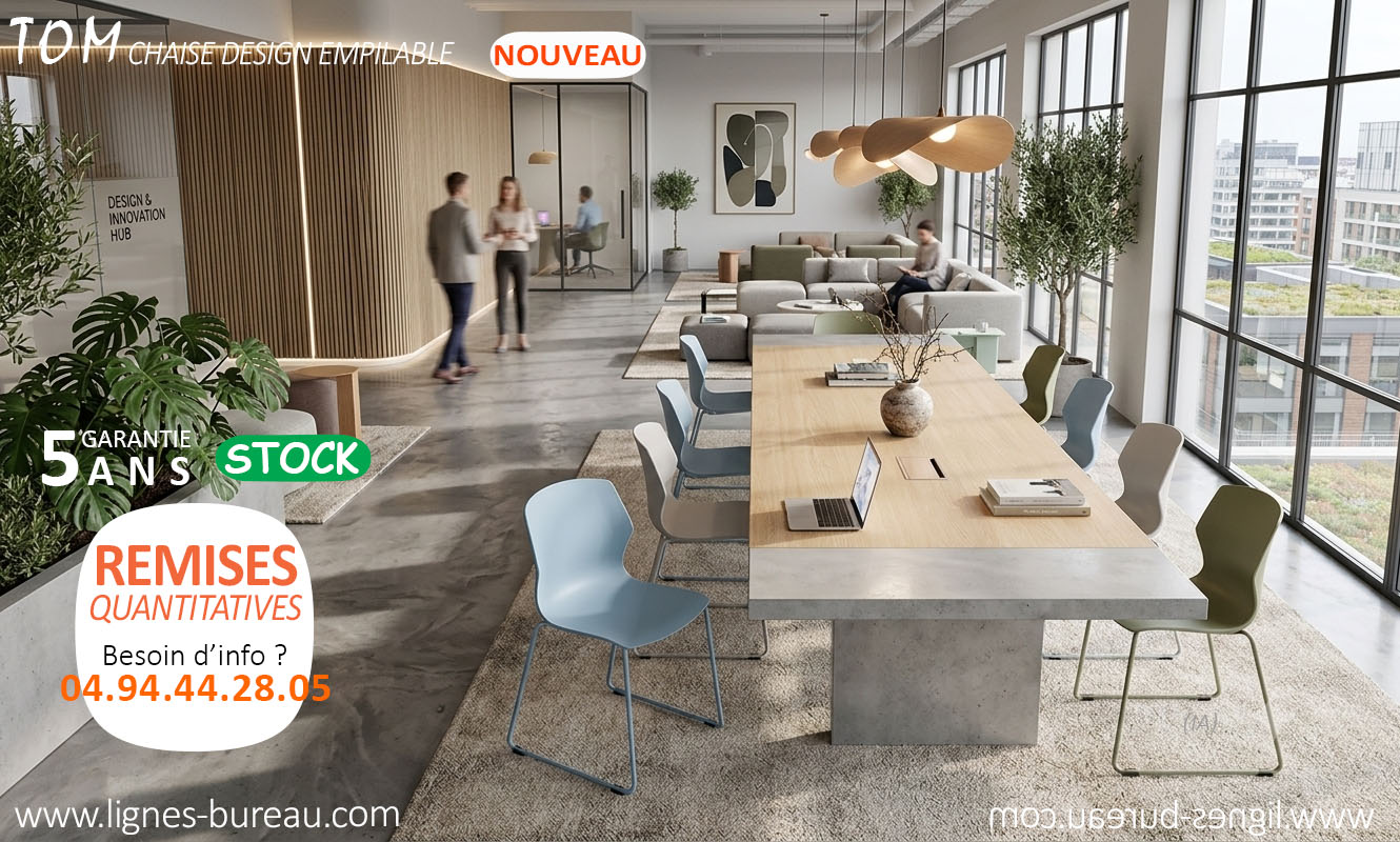 Chaise coque pour salle de réunion design TOM