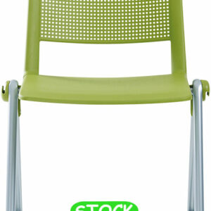 Chaise de conférence accrochable et empilable élégante en vert