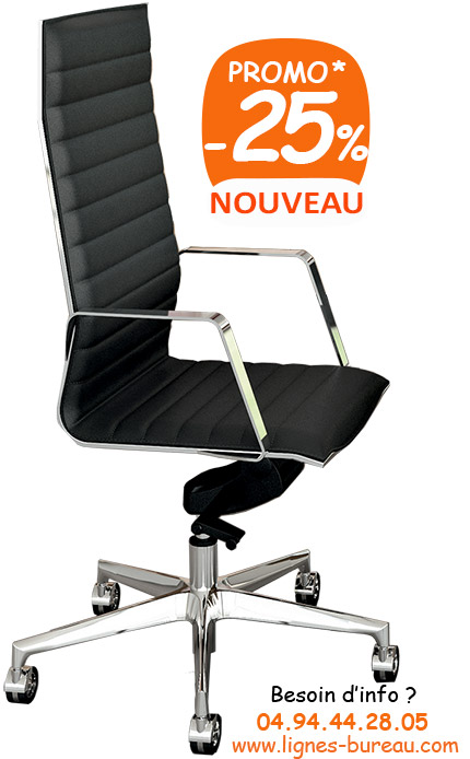 Fauteuil de direction design haut de gamme en cuir, nommé ULTRA