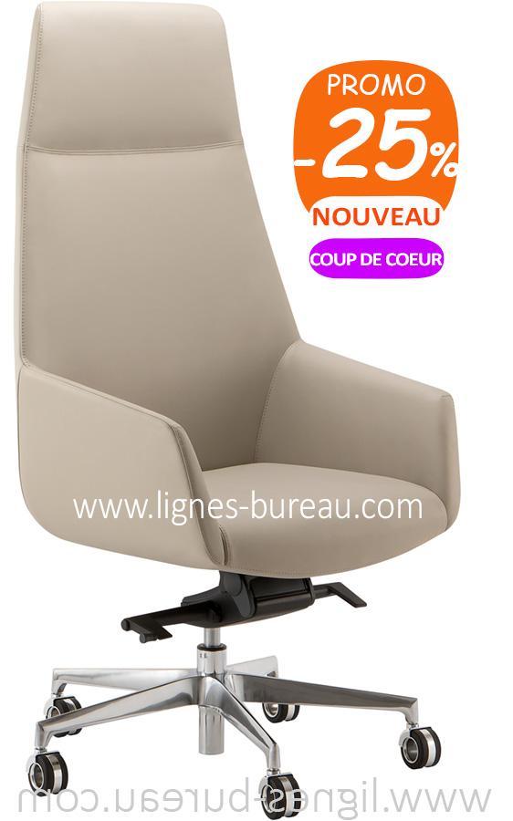 Fauteuil de direction design haut de gamme en cuir, nommé ULTRA