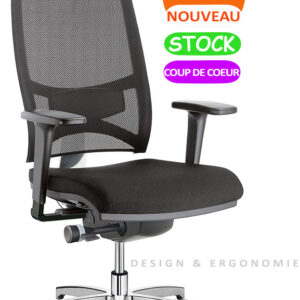 Fauteuil de bureau design ergonomique BAHAMAS en tissu (noir)  Fauteuil  bureau, Fauteuil de bureau ergonomique, Fauteuil bureau design