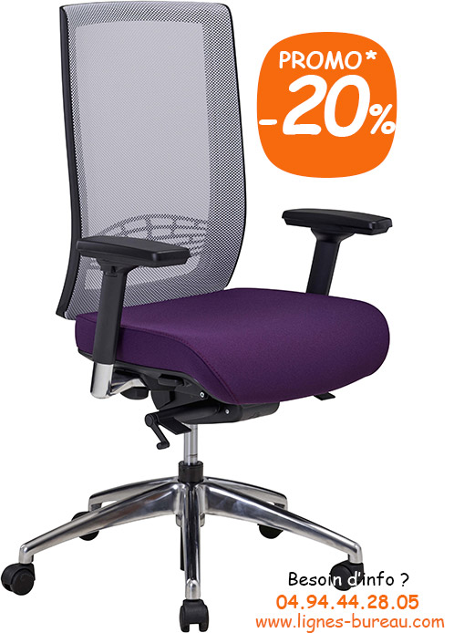 Fauteuil de Bureau Ergonomique Synchrone Tissu/Filet