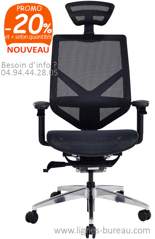 Fauteuil de bureau AXO synchrone avec ou sans accoudoir