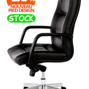 Fauteuil visiteur design cuir, similicuir et chrome Class M - Mobilier de  bureau professionnel