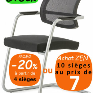 Fauteuil visiteur design cuir, similicuir et chrome Class M - Mobilier de  bureau professionnel