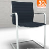 Fauteuils visiteurs ULTRA en simili cuir Bleu Marine: élégants et sobres