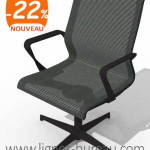 Fauteuil pour réunir vos visiteurs, élégant et confortable, noir, TRANSAT