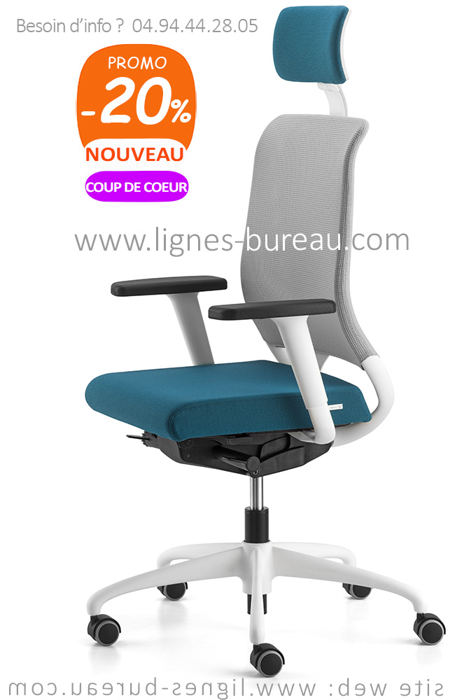 Fauteuil de bureau ergonomique avec dossier résille CONFORT