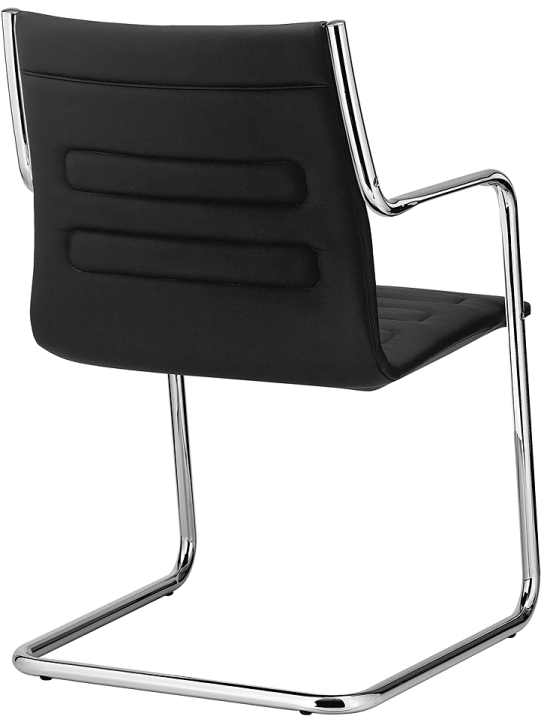 Fauteuil visiteur design cuir, similicuir et chrome Class M - Mobilier de  bureau professionnel