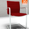 Préferez le Fauteuil visiteur en similicuir rouge pour une image dynamique