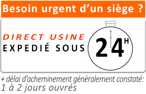 Expédition sous 24 heures des sièges en stock