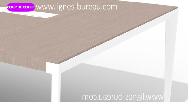 Table de réunion haut de gamme avec plateau en placage bois, SWING