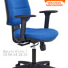 Siège Bureautique pas cher nommé YES avec tissu bleu et le nouveau mécanisme synchrone