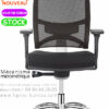Siège de bureau ergonomique et design DORSAL AIR avec accoudoirs réglables