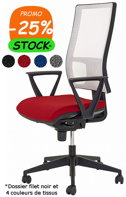 Fauteuil de bureau synchrone dossier maille Malice