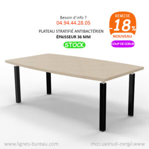 Table de réunion tonneau design pas cher, 6 à 8 places, Happy