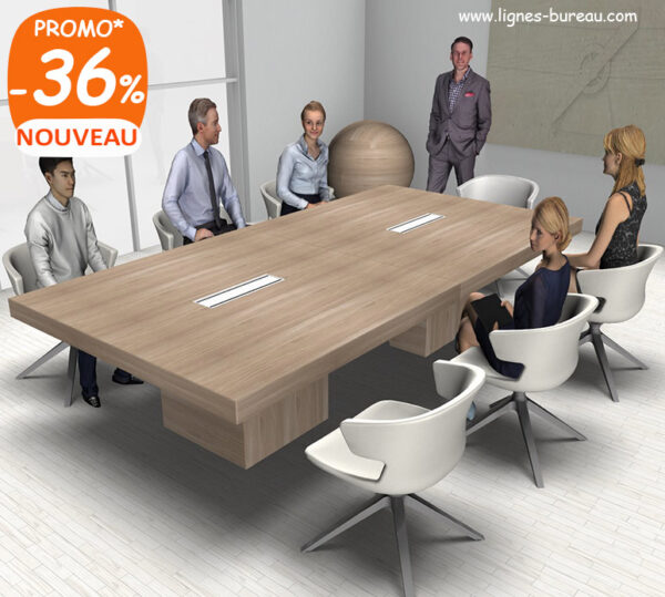 L'Orme est un décor de bois élégant pour une table de réunion moderne