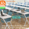 Tables de formation avec plateau antibactérien blanc nommées SAPIENS