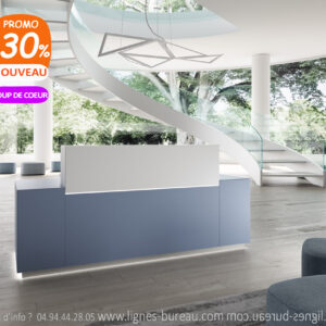 Banque d'accueil moderne design, luxueuse, 1 personne, STELLA