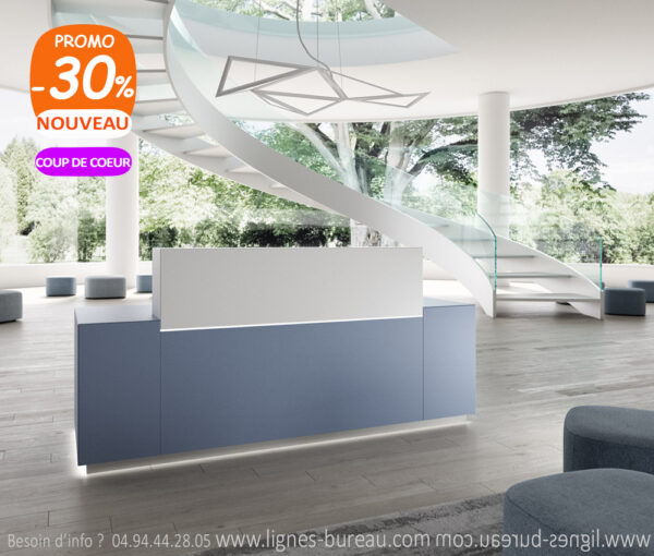 Banque d'accueil moderne design, luxueuse, 1 personne, STELLA