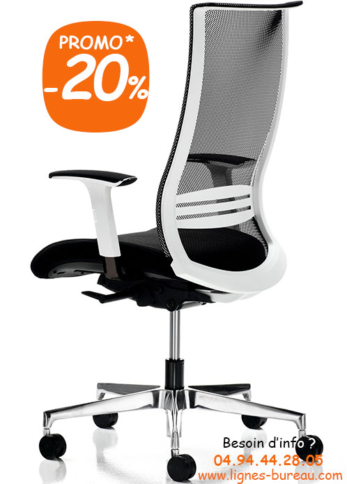 Fauteuil Ergonomique Design Noir et Blanc haut de gamme. Achat / vente -  Mobilier de bureau professionnel