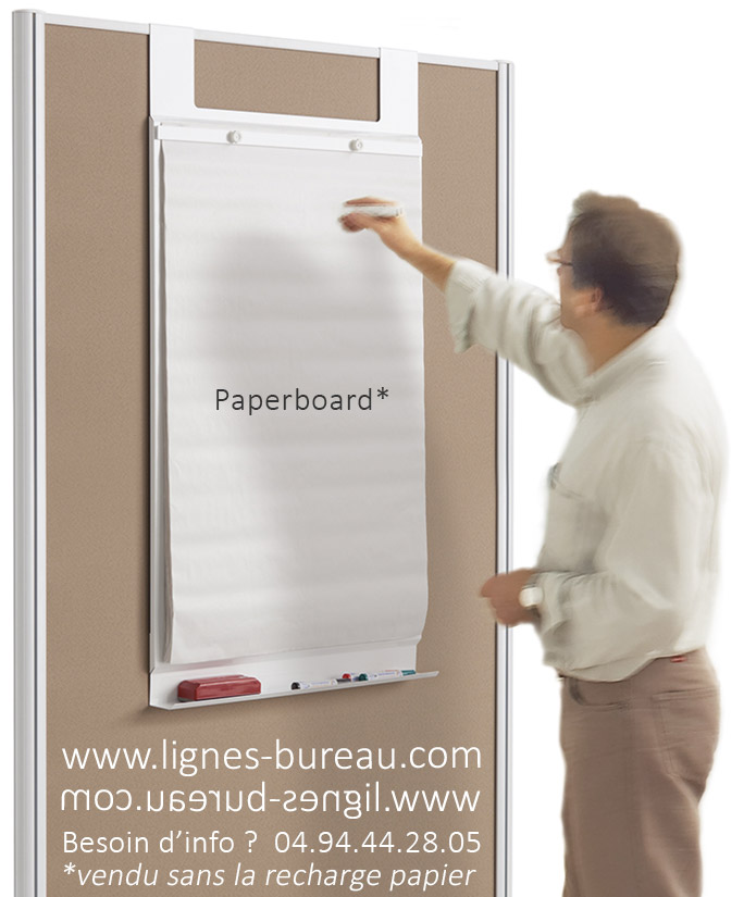 Paperboard amovible pour cloison hauteur 200 cm, Partition Plus - Mobilier  de bureau professionnel