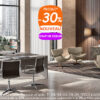 Mobilier direction moderne, design italien, retour sur caisson, Concerto