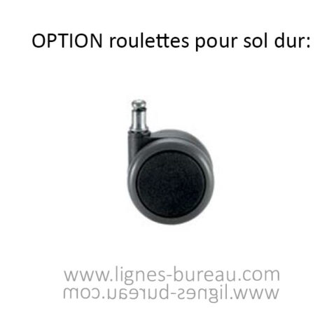 5 Roulettes Universelles Pour Siège Bureau - PU, 50mm, Tige 11mm