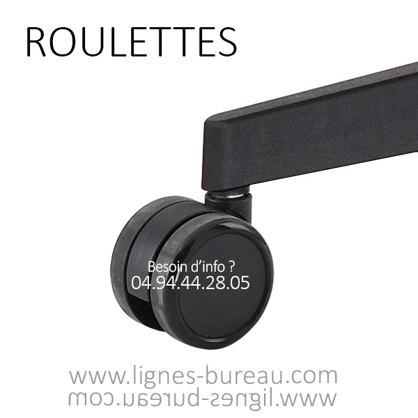 Roulette pour sol dur RSDGD11, diamètre 60 mm