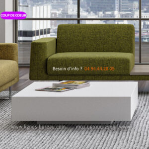 Table basse contemporaine design, cubique, carrée pour canapé, BELLA VITA