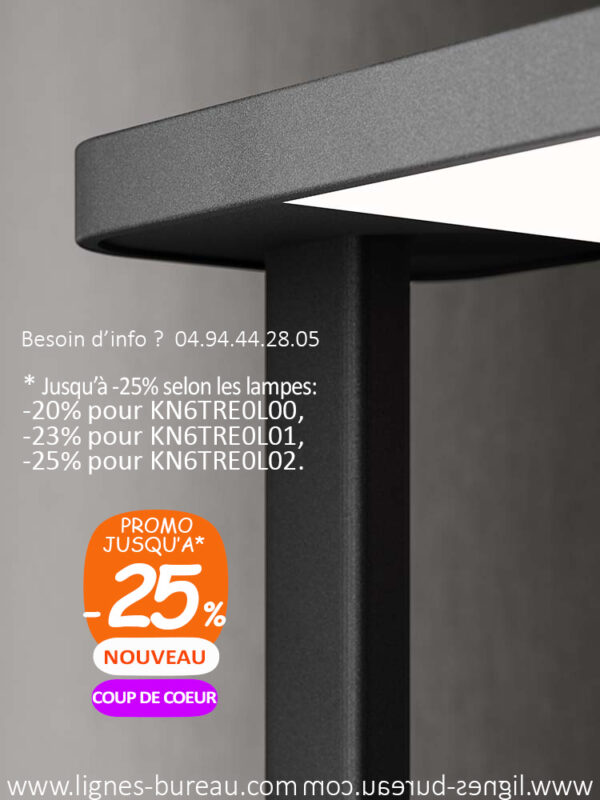 Tête de lampadaire led design, haute performance, noir, Lumen