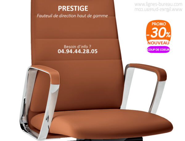 Fauteuil de direction aux finitions soignées, Prestige