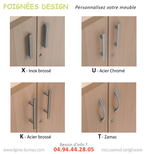 Modèles de poignées design pour l’armoire haute Écureuil