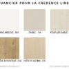 Nuancier de la desserte de bureau design Linea